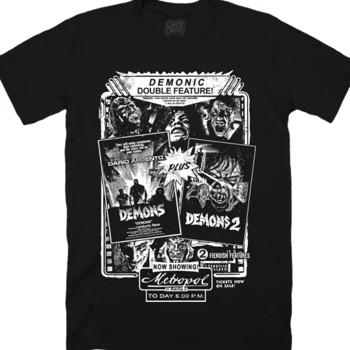 DEMONS DOUBLE FEATURE - T-SHIRT (GLOW IN THE DARK)